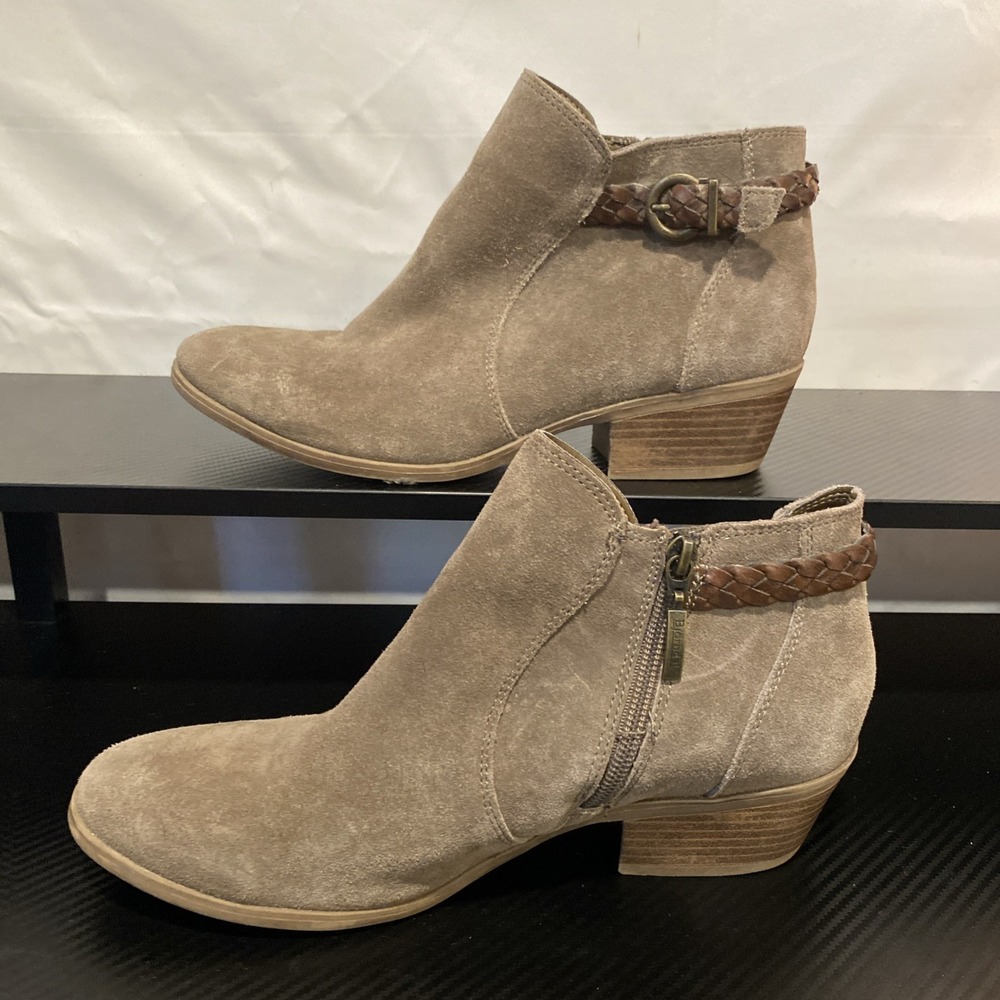 Bjorndal Leather Upper 352629 Wyatt Tan Suede Side Zip Boot Size 9.5 - Picture 3 of 8